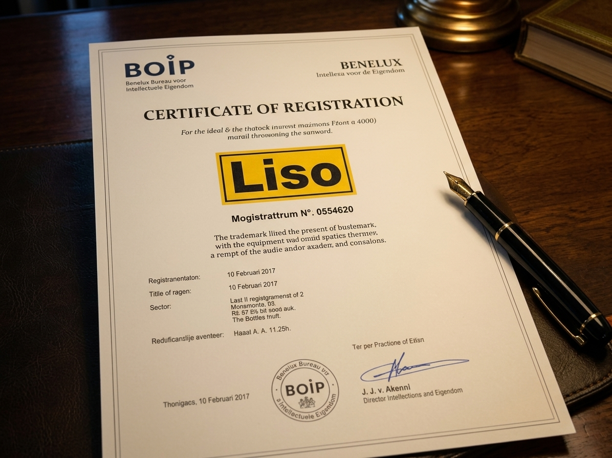 Officiële registratie van Liso® als merk op 28 september 2011