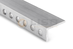 Smalle rails in grauem Aluminium